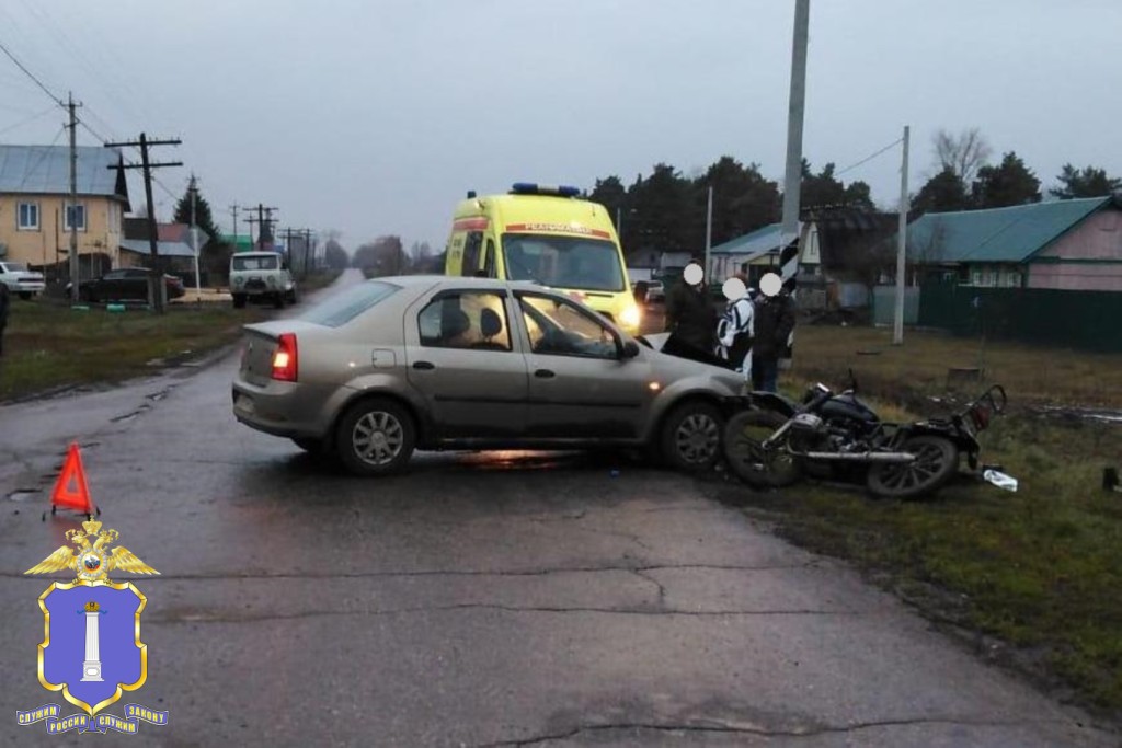 Водитель «Логана» сбил пьяного мотоциклиста в Ульяновской области