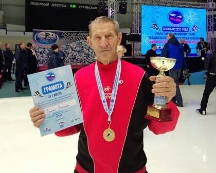 Ветеран из Димитровграда взял золото на турнире по конькобежному спорту