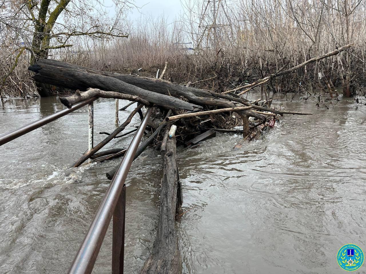 Спасатели Ульяновска ликвидировали новый затор на реке Сельдь