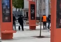 Появилось видео стрельбы в рабочих на Театральной площади