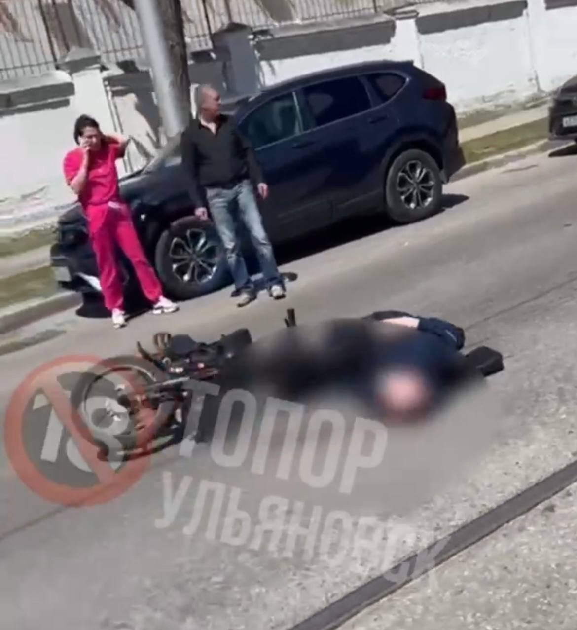 В Ульяновске на улице Марата пострадал мотоциклист