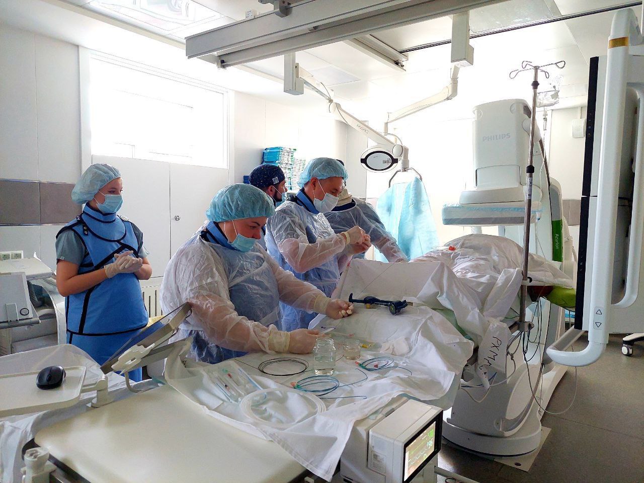 Впервые в Новоспасской больнице пациенту сделали операцию по стентированию сердца