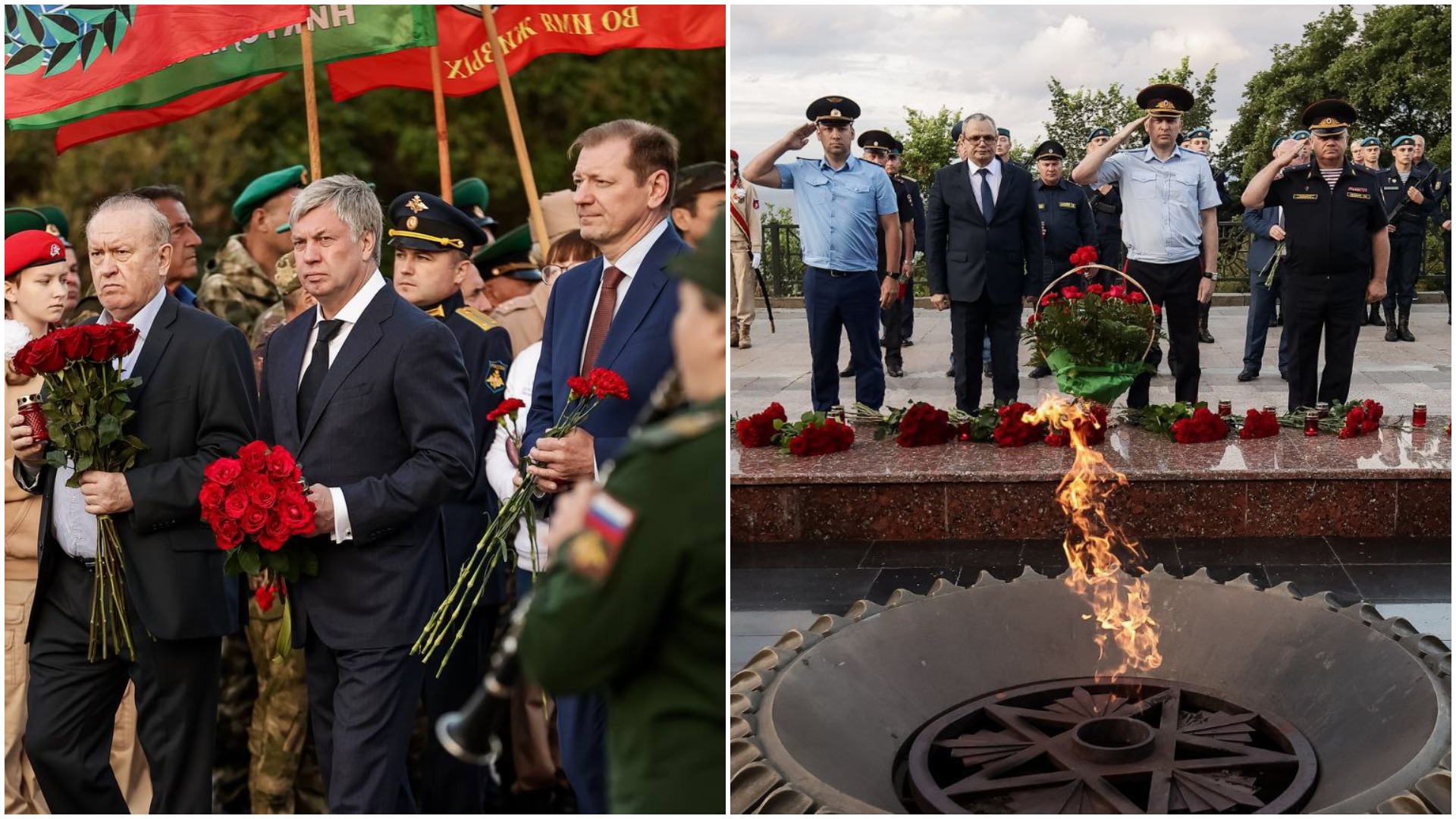 Ульяновцы возложили цветы к вечному огню на площади 30-летия Победы